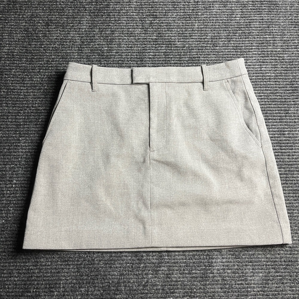 Gap Mini Skirt Women 6 Gray A-Line Tailored Career Business Casual preppy office
